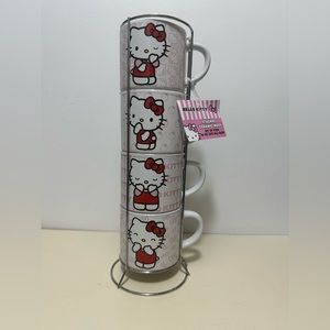 Hello kitty Set of four ceramic glass cups